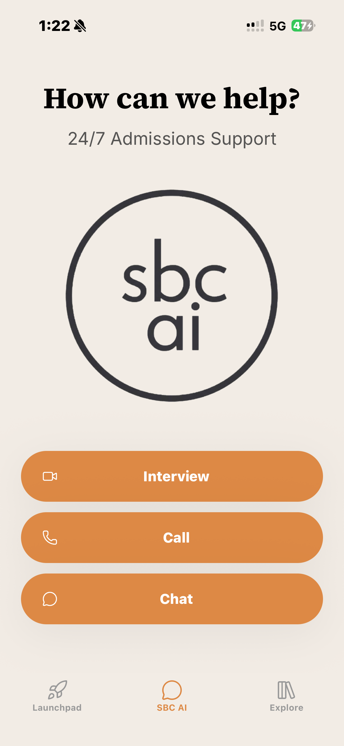 MBA Launchpad screen 2